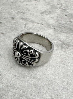 高端钛钢不掉色十字架情侣戒指