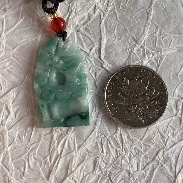 Burmese Jade Deer Pendant Light Green With You All The Way