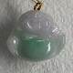 Myanmar Jade Buddha Jade Pendant Green Floating Flowers Green Buddha Lord