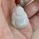 Burmese natural jade pendant A white small Buddha