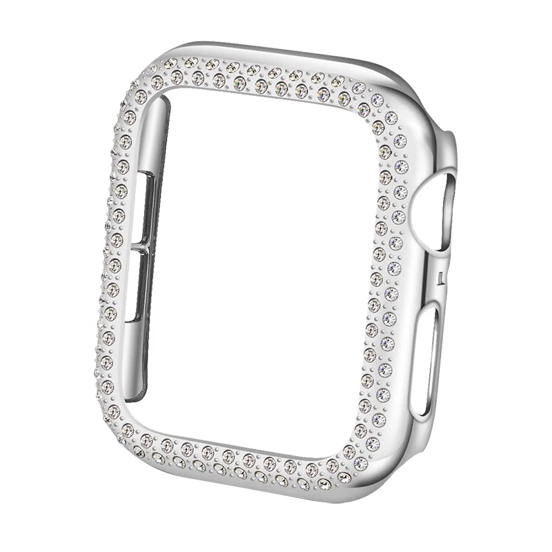 Защитный чехол-оболочка IWATCH8 противо-падения для Apple Watch 7 с высоким уровнем сенсора, женская электроплата с бриллиантом