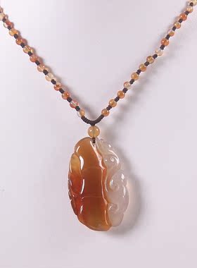 新品上市纯天然玛瑙美观如意项链