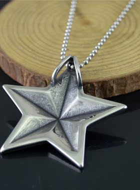 六芒星十字架钛钢男士夜店首饰品