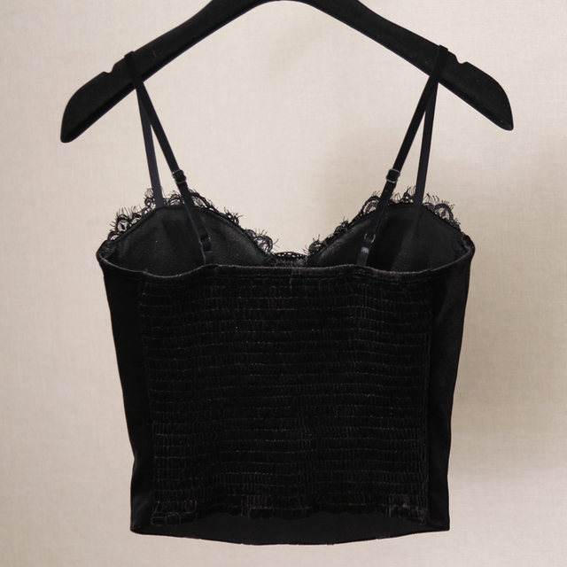Lace splicing plus velvet bottoming hanging