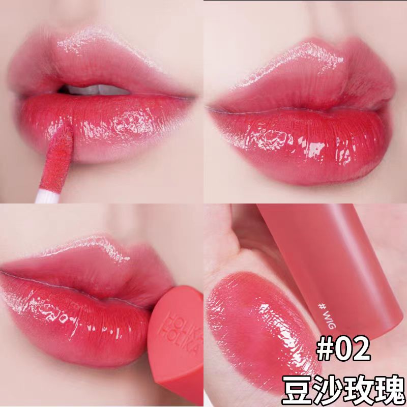 holika镜面爱心唇釉14#SING 04#西柚色超嫩08奶茶色玻璃嘟嘟唇-图3