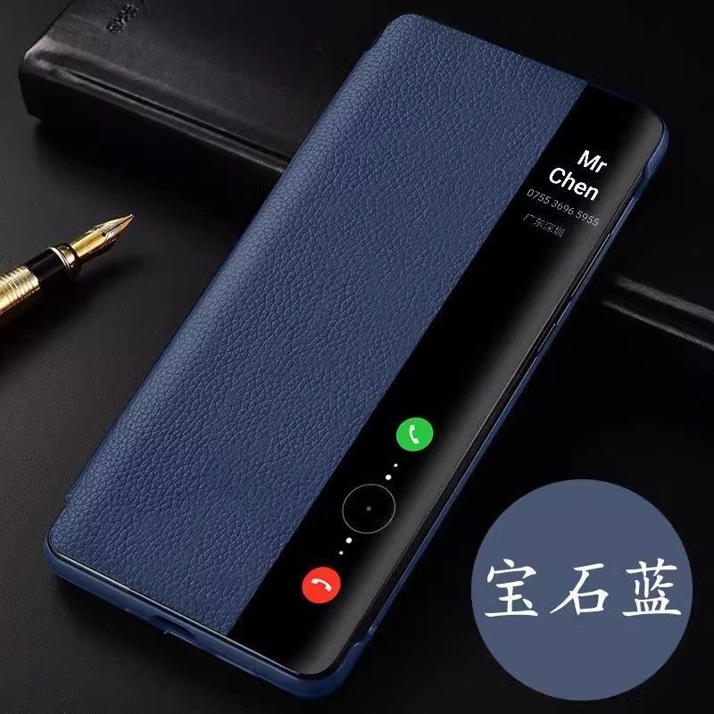 适用华为mate30手机壳智能休眠华为mate40pro+翻盖皮套非原装超薄魅特50RS保护套镜头全包防摔套男女mt外壳 - 图1