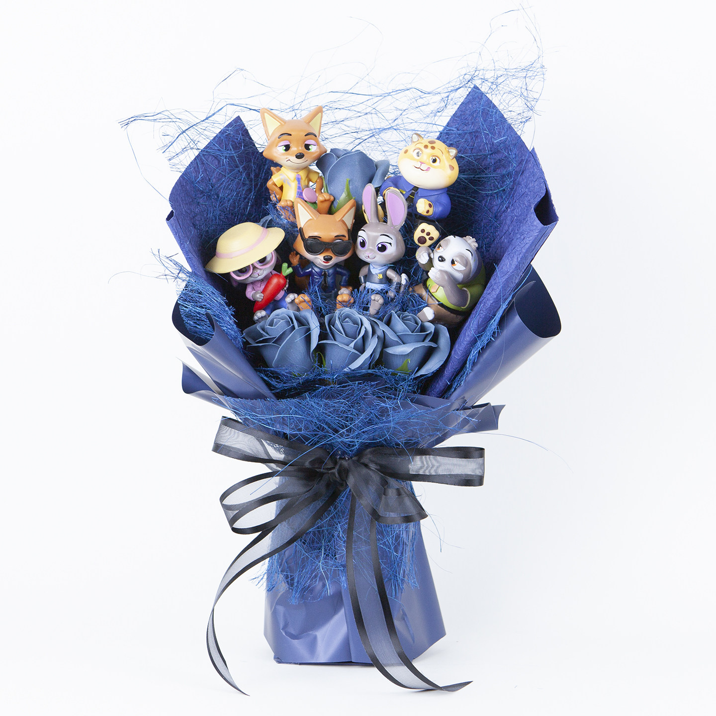 疯狂动物城卡通朱迪尼克玩偶花束生日礼物手工毛绒生日创意圣诞节,淘宝优惠券,粉丝福利购,淘宝优惠卷