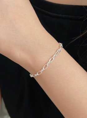 持恒S925纯银不规则几何手链女小众轻奢独特高级感极简约INS手饰