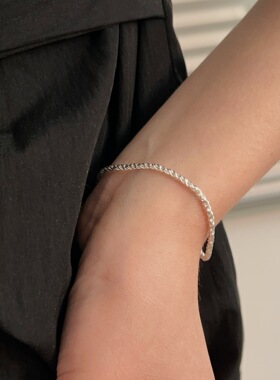 持恒S925纯银韩国麻绳编织手链轻奢气质韩版简约百搭手饰高级感潮