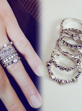 四件套简约装饰食指女韩国戒指