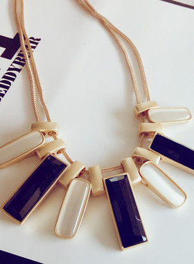 奢华装饰项链配饰锁骨链女夸张毛衣链短款衣服挂件饰品潮百搭韩国