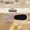 Ins style kitchen floor mat no washable wipeable leather mat