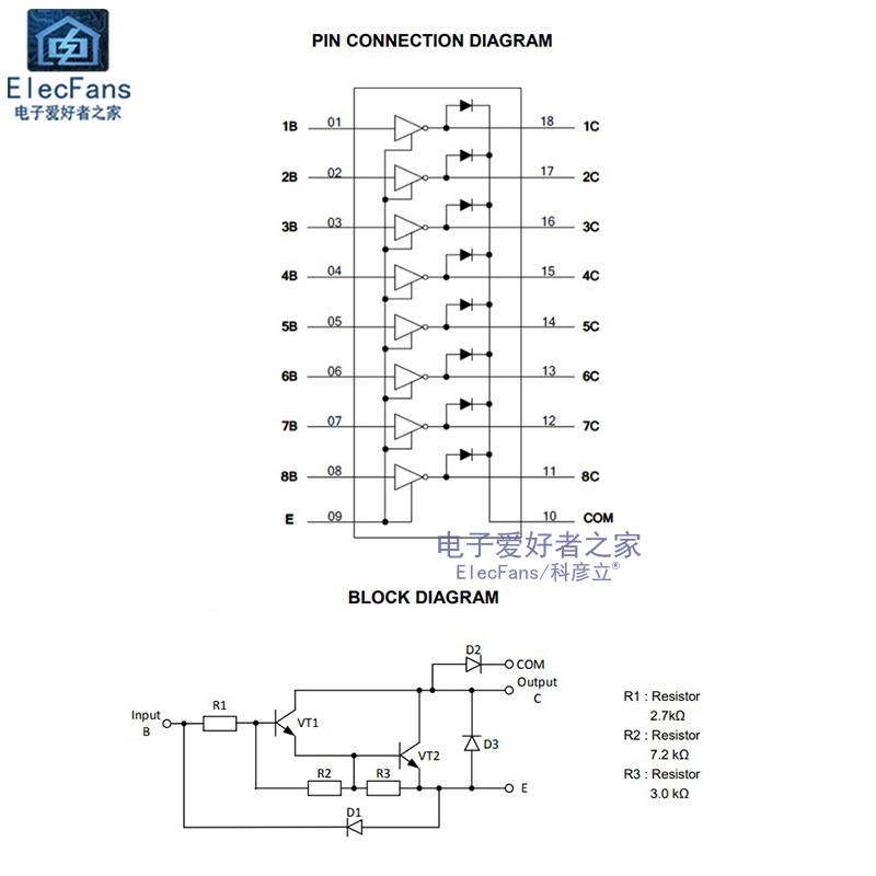 原装全新 ULN2803APG DIP-18 8NPN芯片达林顿晶体管阵列-图1