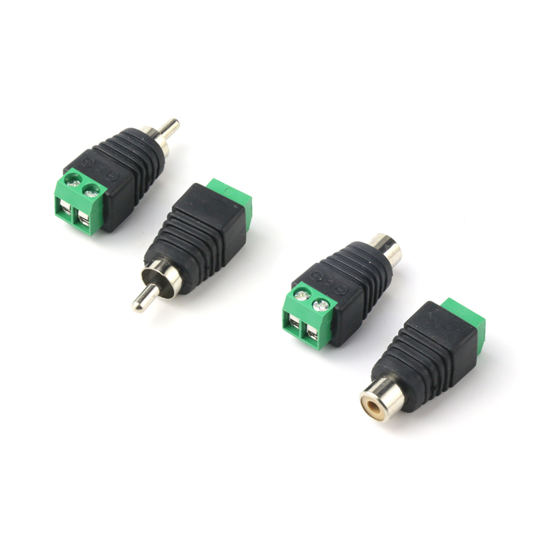 RCA莲花接头AV插头 免焊接音频接头接线转绿色端子AV监控公头母头,淘宝优惠券,粉丝福利购,淘宝优惠卷