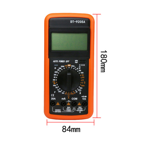 DT9205A数字万用表测量电阻电容电子电流电压电工表笔线测试仪表 - 图1