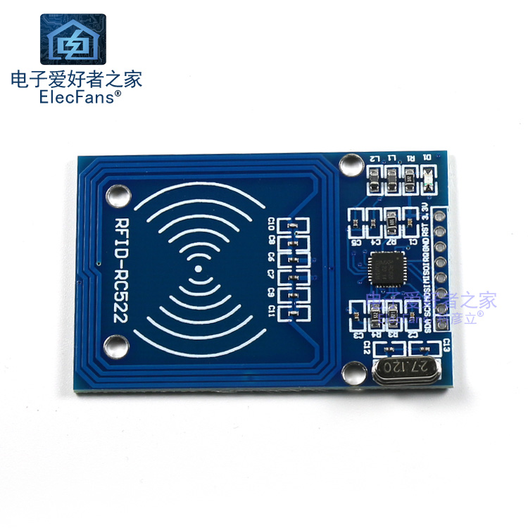 MFRC-522 RC522 RFID射频板 IC卡感应模块 送S50复旦卡 钥匙扣 - 图0