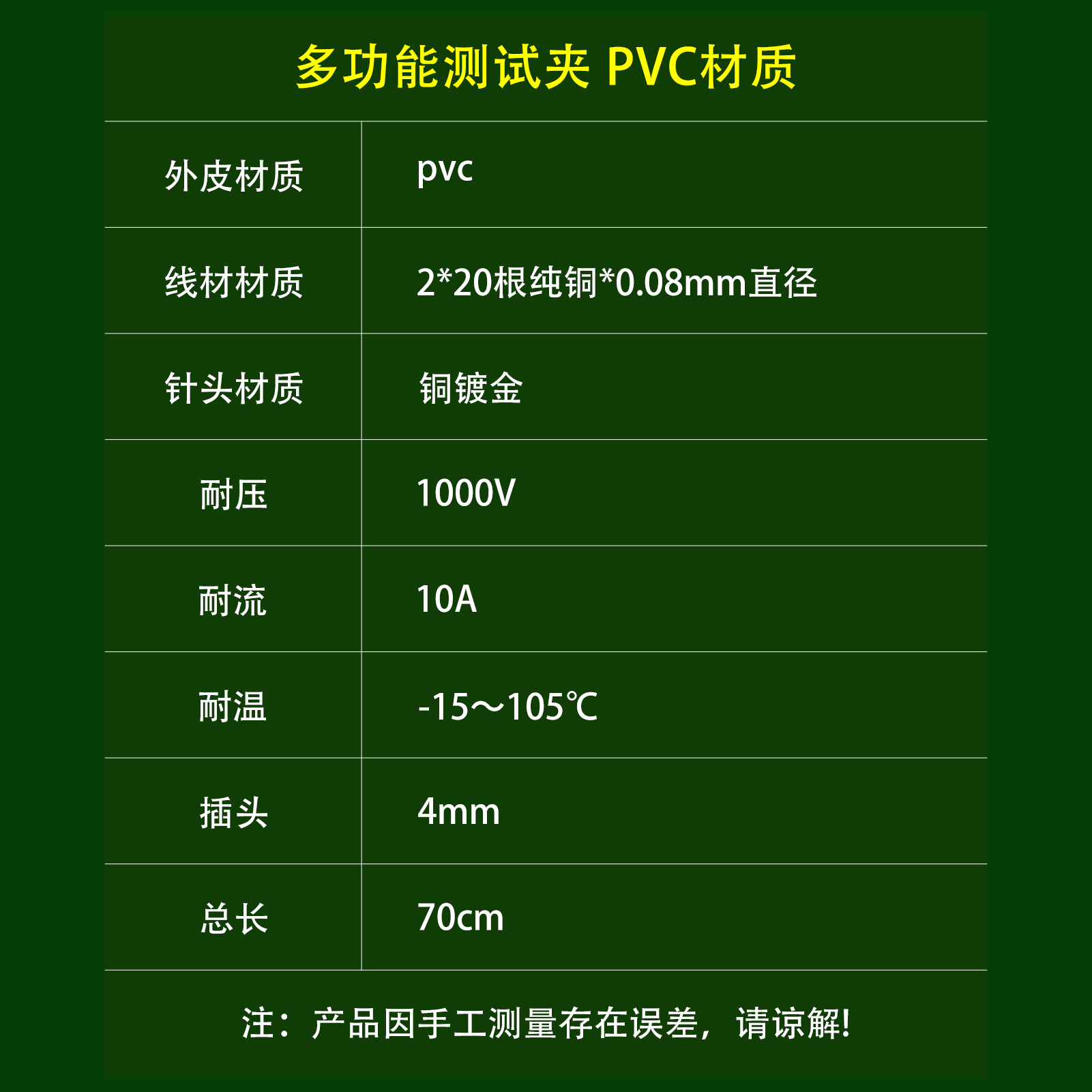 贴片万用表笔线测试夹SMD电容电阻器LCR电感电子元件镊子式表笔线 - 图1