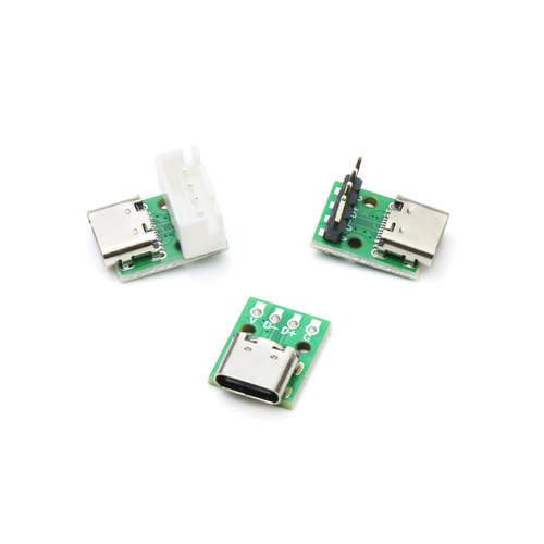 TYPE-C母座转直插DIP-4P转接板2.54mm测试板USB-C电源数据线模块 - 图0