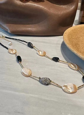 小众轻奢毛衣链ZHAZHA天然贝壳