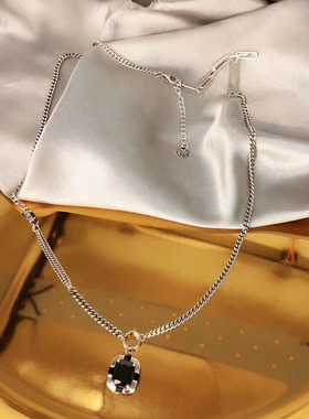 韩国新款优雅个性时髦高级银项链