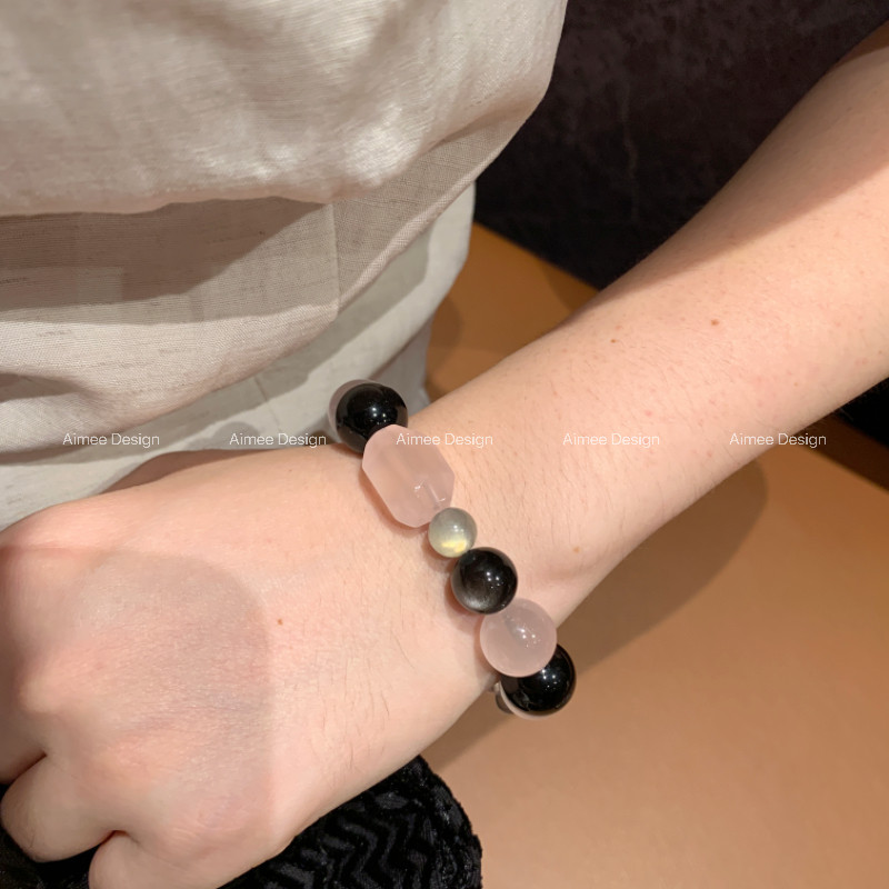 暗翼芭比丨天然水晶手串设计款生日礼物 招桃花旺人缘~平和内心 - 图1