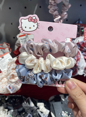 HelloKitty丝绒时髦网红发圈对夹