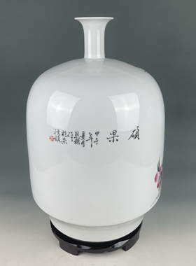 全手绘粉彩景德镇花瓶陶瓷器中式