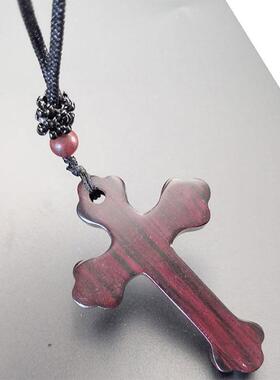 吊坠毛衣链忠之路紫光檀吊坠男女