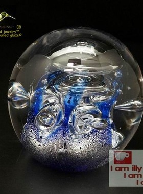 书架摆件书房水晶球蜂鸟琉璃祝福