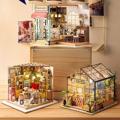 若态diy小屋艺术屋手工制作小房子模型拼装益智玩具成人凯西花房 虎窝淘