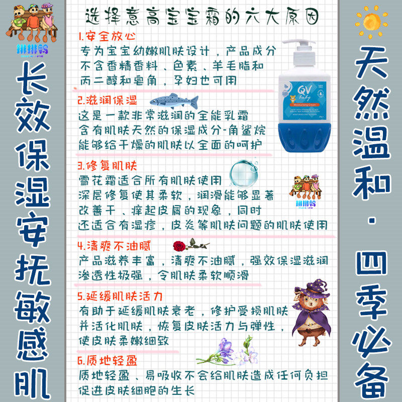 澳洲ego qv意高婴幼儿宝宝身体乳 排排鸭海外购乳液/面霜