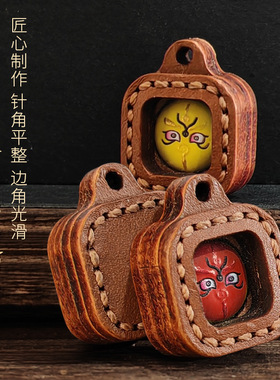 藏式迷你五路财DIY配件嘎乌盒项链配饰手绘立体擦擦小唐卡吊坠