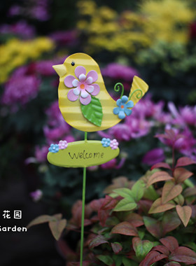 铁艺装饰插牌种植杂货花园卡通