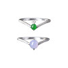 Two simple jade rings that can be stacked or worn alone