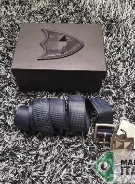 意大利产 潮奢H 重金属朋克水洗做旧风格柔软羊皮皮带真皮腰带