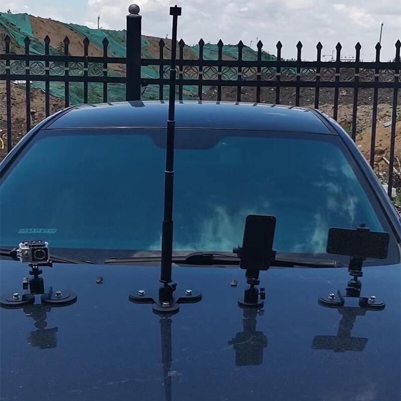 车载gopro/Insta360/大疆强磁吸支架车顶运动相机包胶强磁铁吸盘-图0