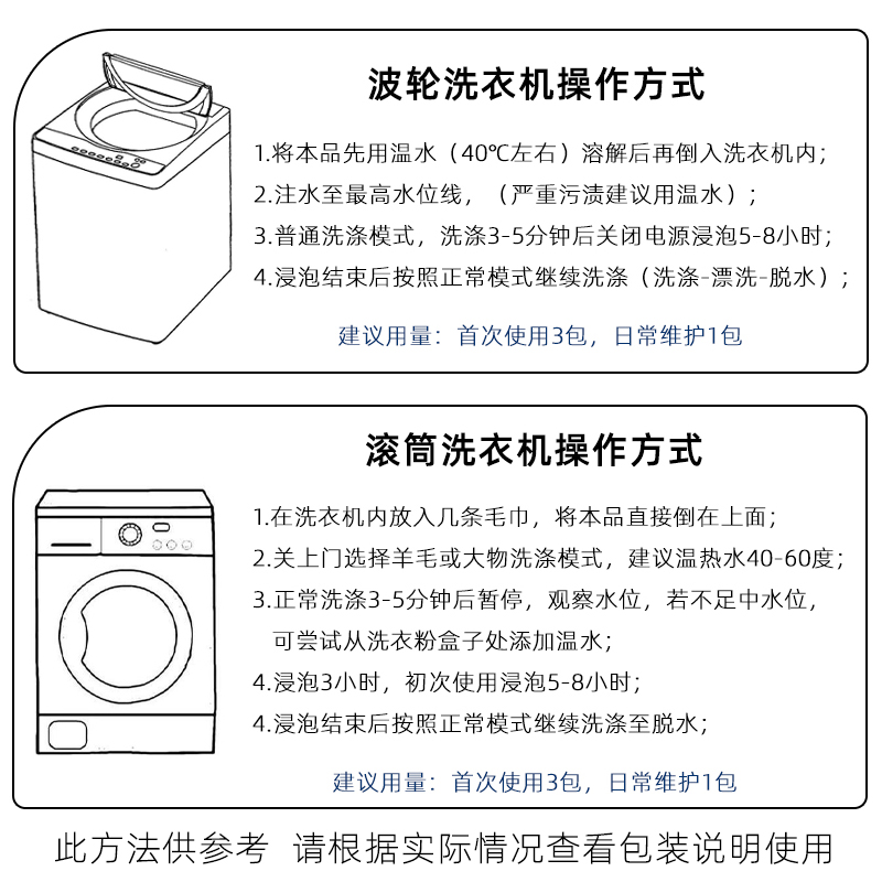 洗衣机槽清洁剂波轮式滚筒式全自动消毒去污渍强力除垢泡腾粉家用