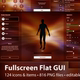UE4 Unreal 5 Fullscreen Flat GUI UI Kit transparent full screen flat UI