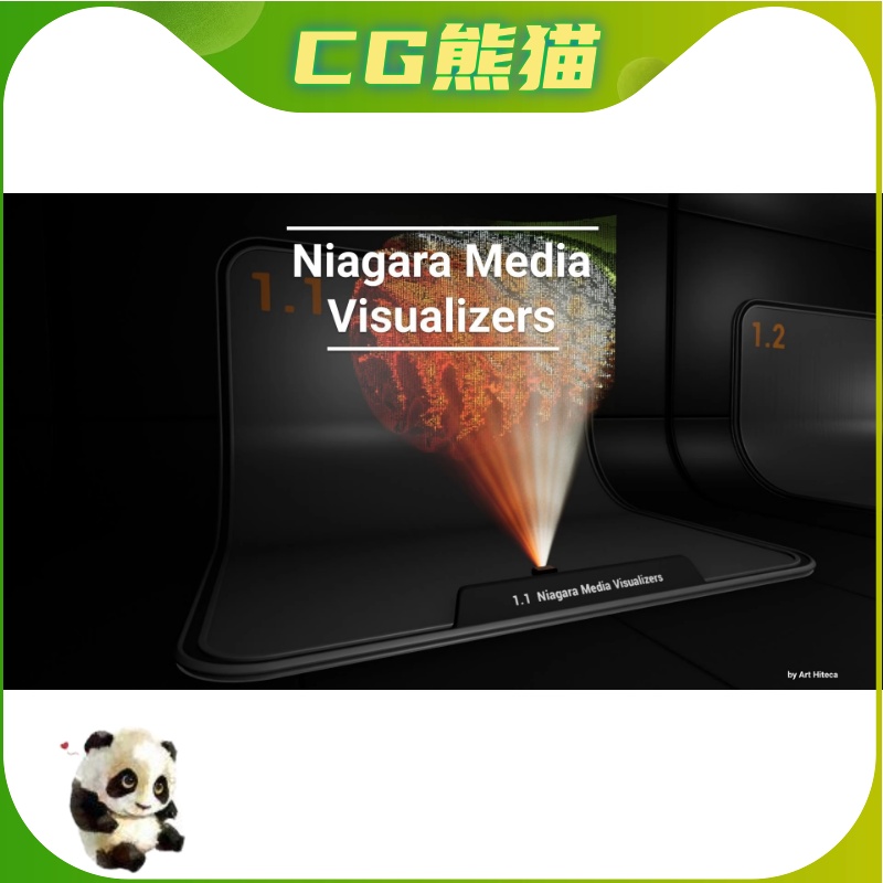 UE4虚幻5 Niagara Media Visualizers 奶瓜全息投影粒子视觉特效 - 图0