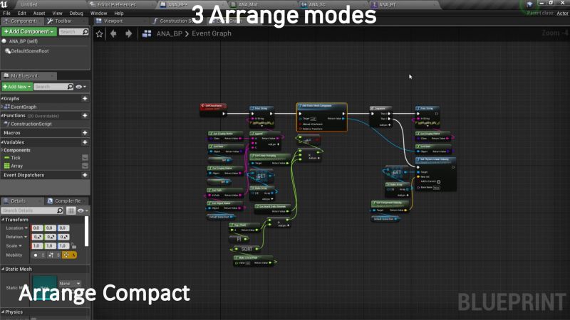 UE4虚幻5.3 Auto Node Arranger 蓝图节点自动排列插件4.26-5.3 - 图2