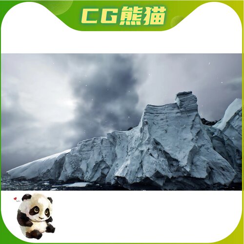 UE5虚幻5 Arctic Cliffs北极冰川悬崖环境场景-图2