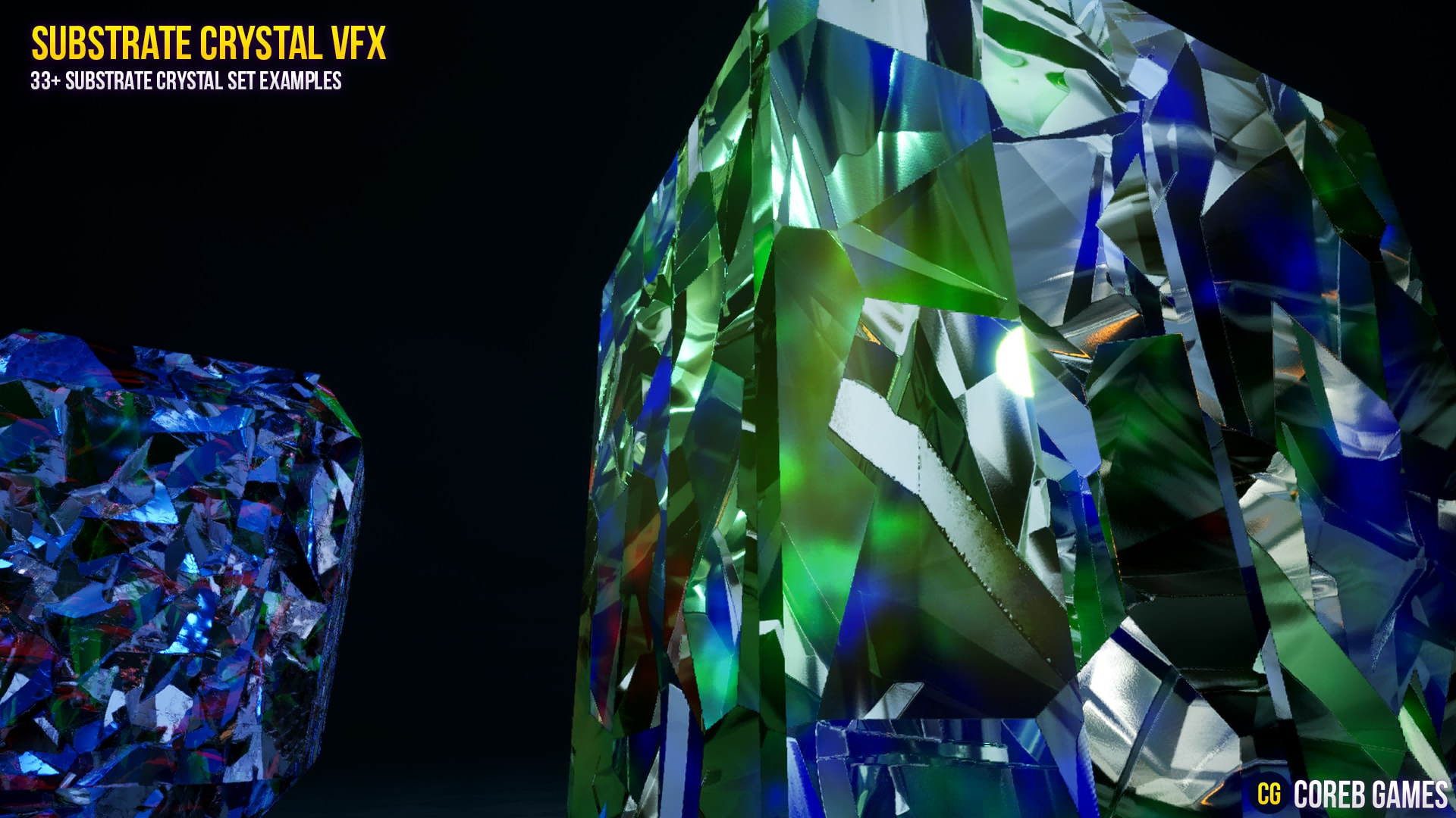 UE5虚幻5 Substrate Crystal VFX Pack 基板水晶视觉特效包 - 图2