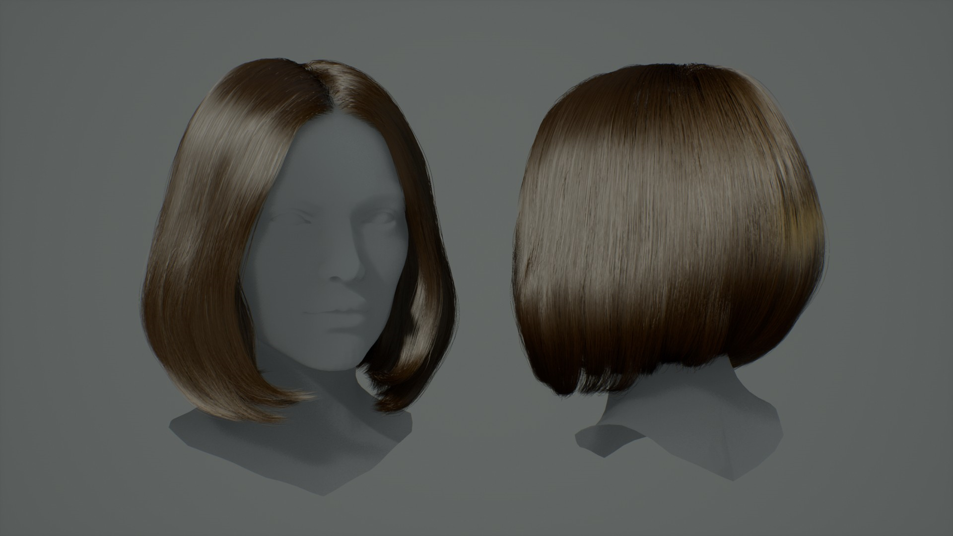 UE4虚幻5 Hairstyles Pack: Female v03 女性发型道具模型 Groom - 图0