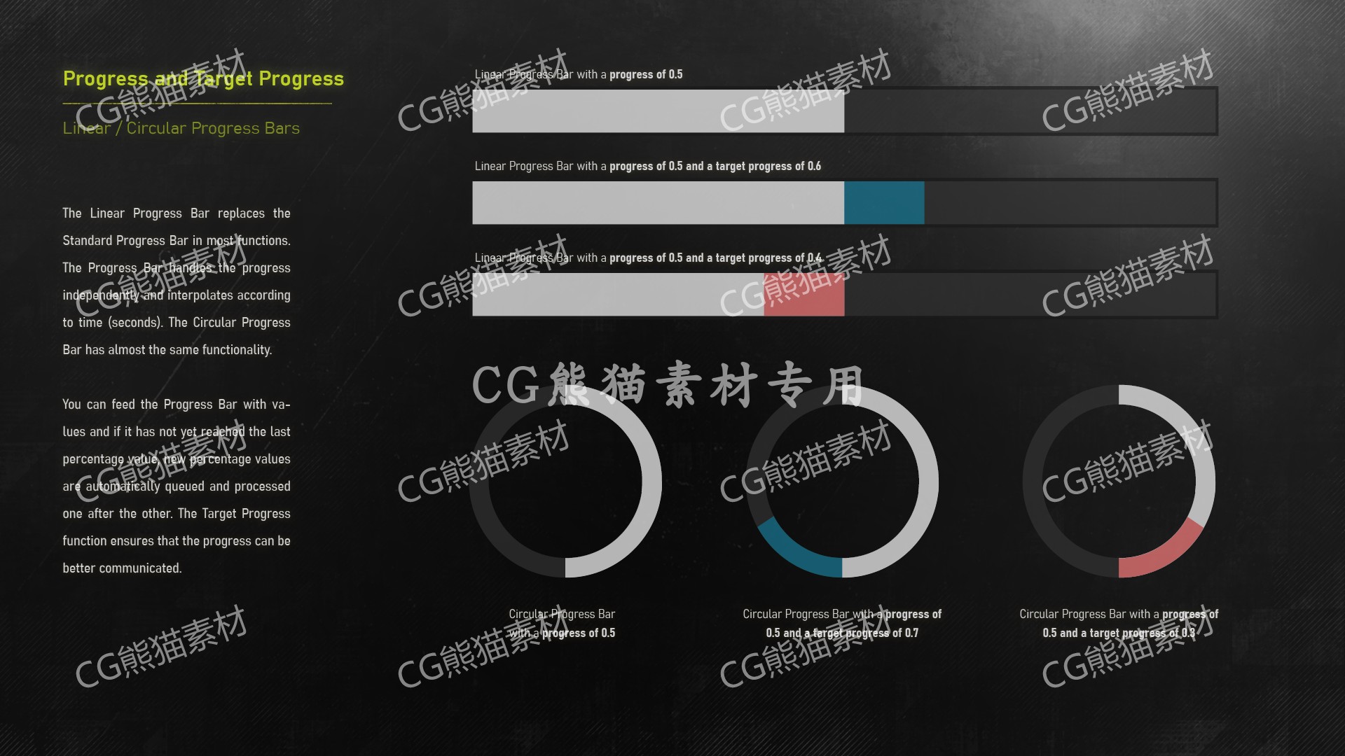 UE4虚幻5 HQUI: Progress Bars 进度条血条特效显示蓝图 - 图1