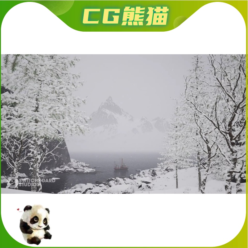 UE5虚幻5 Norwegian Winter Island Village Megapack 挪威冬季 - 图0