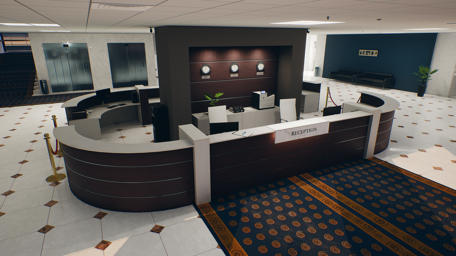 UE4虚幻5 QA Office and Security Room模块化现代办公室场景-图2