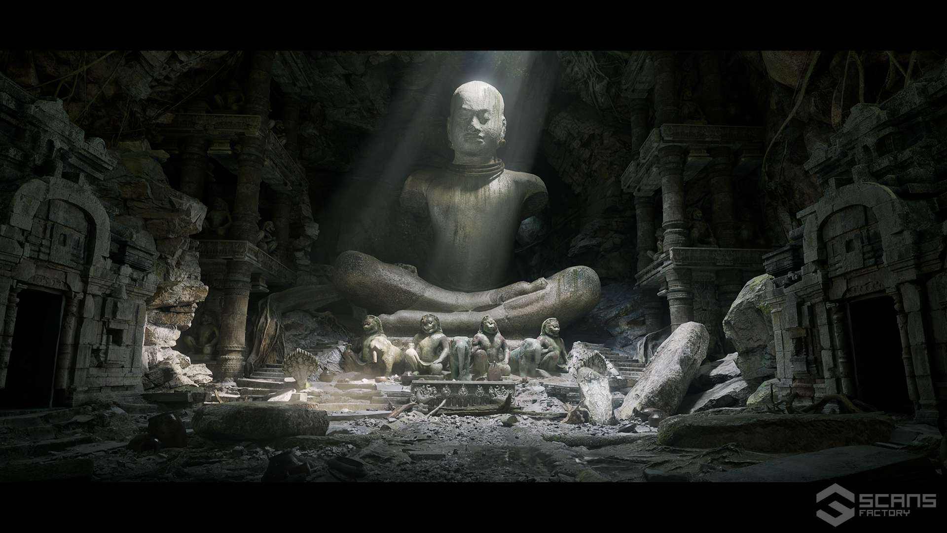 UE5[VP] Temples of Cambodia- Ruins exterior and interior-图0