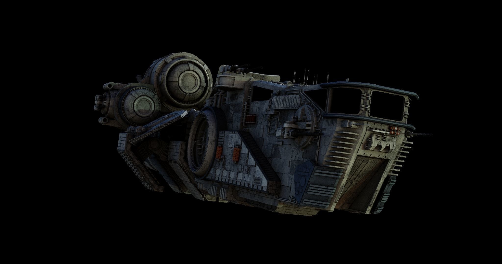 Corellian Acklay-type light freighter - Star Wars 3D model - 图1