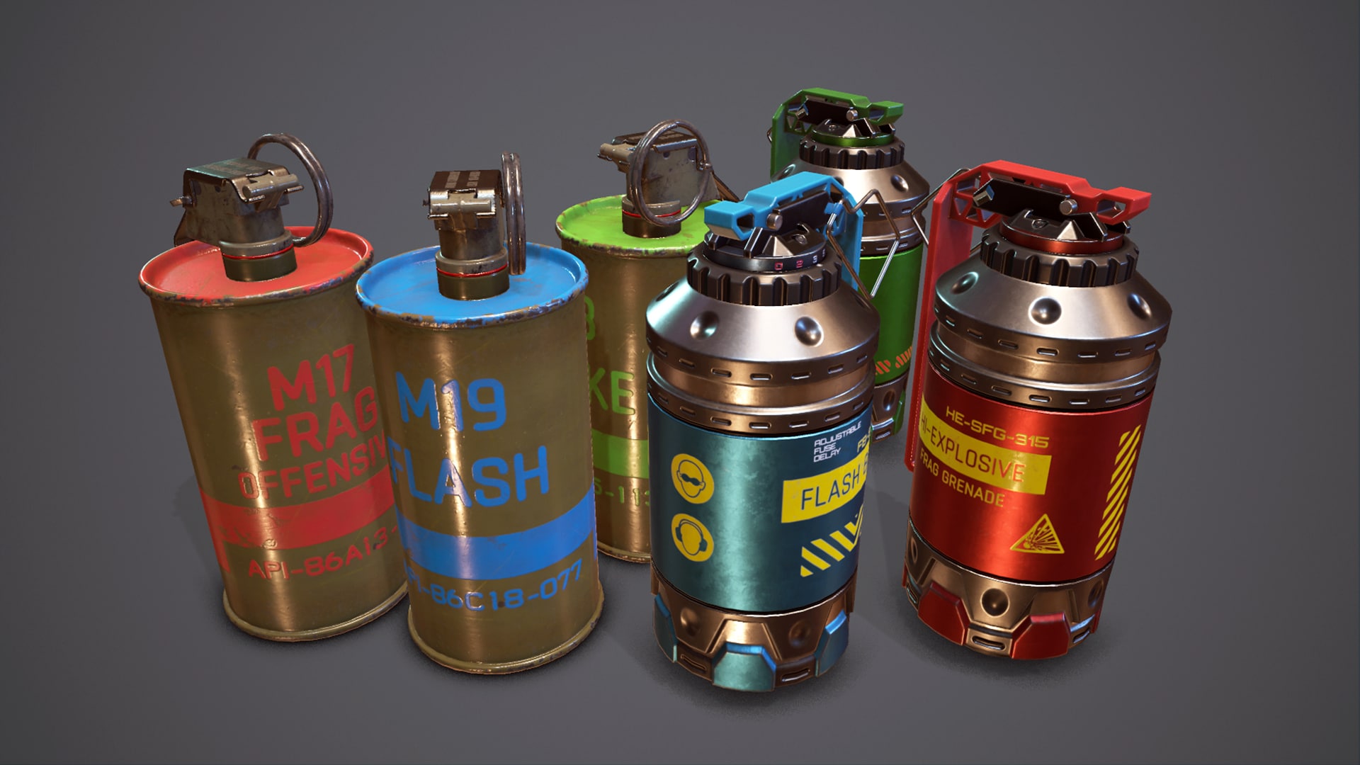 UE4虚幻5 Grenade Chests 手雷写实手榴弹子弹道具包 - 图2