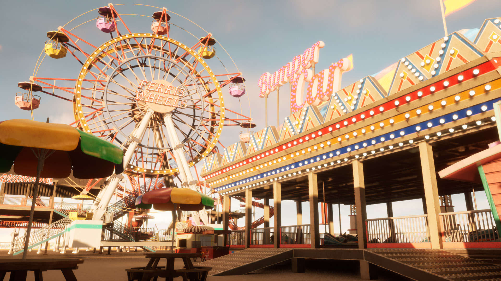 UE4虚幻5 amusement, Theme park rides and props 游乐场道具 - 图1